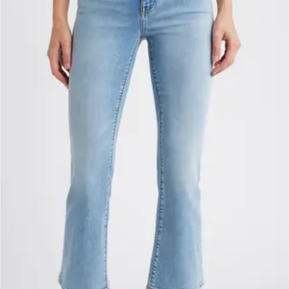 Frame Denim Blue Le Crop Mini Boot jeans